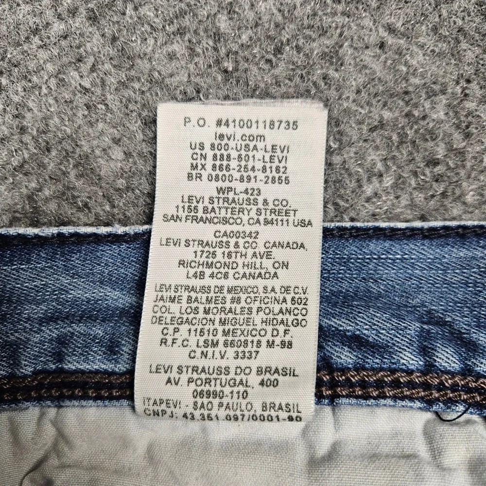 Levi's 527 Jeans Mens 30x30 Bootcut Flap Pocket Thick Leather Patch Light Wash